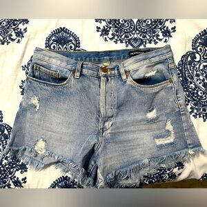 Classic Distressed Denim Shorts